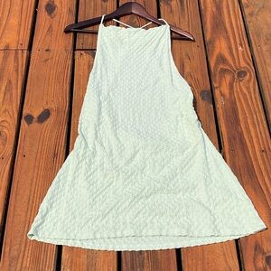 Free People Beach Square Neck Evelyn Mini Dress In Mint Green Size Medium
